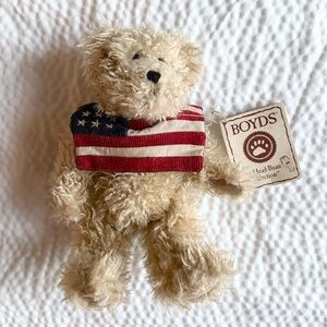 Vintage Retired Boyds Bears Tyler Glorybear Patriotic 4th of July Flag Americana